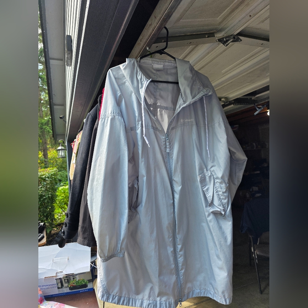 Women's Light Blue Columbia Windbreaker